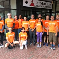 Coach presenting at running store