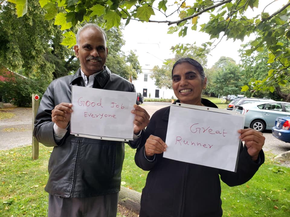 Solo runner at Marine Corps memorial